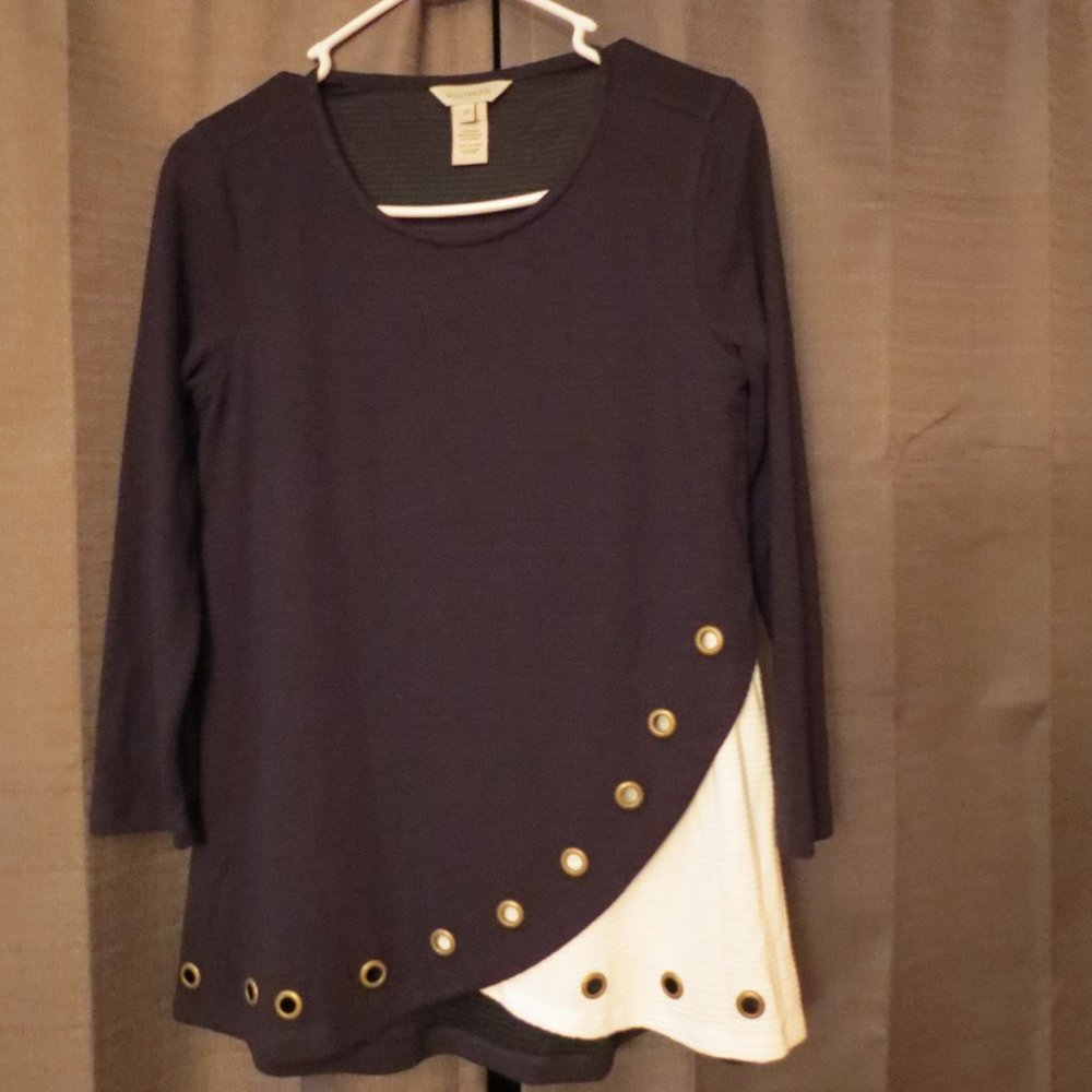 Black and White Blouse